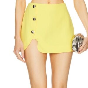 Puzzle Skort in Electric Yellow Amanda Uprichard Small